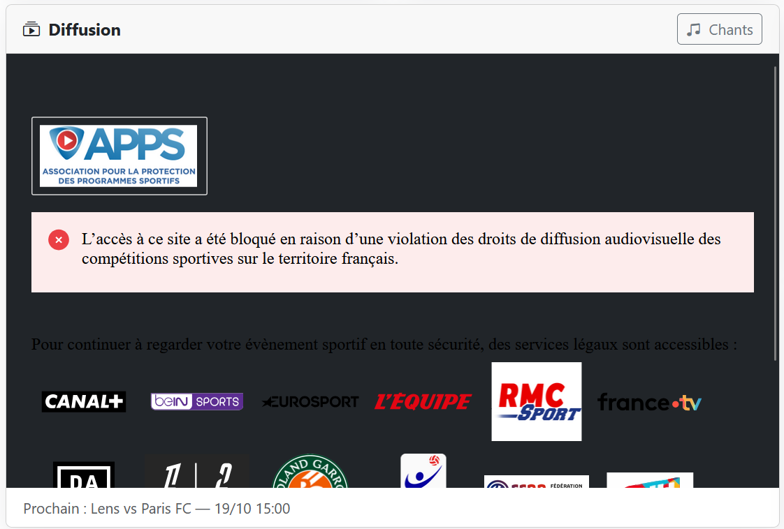 Message d’ayant droit