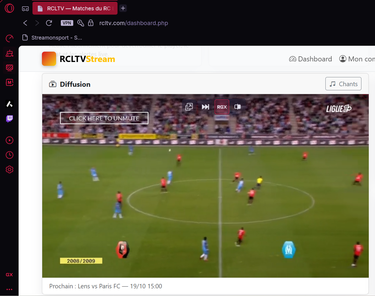 Flux vidéo disponible