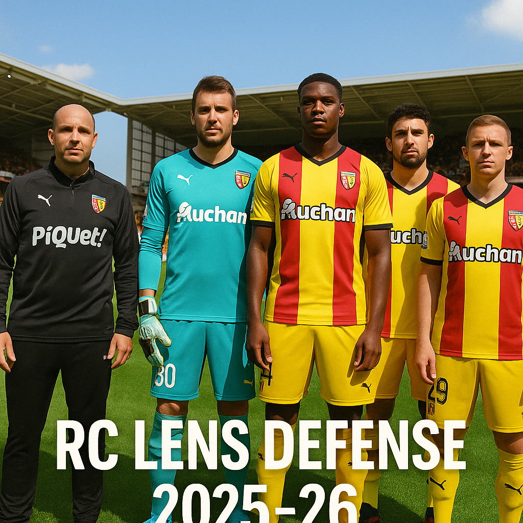 Le bloc défensif du RC Lens 2025-26 en action à Bollaert-Delelis