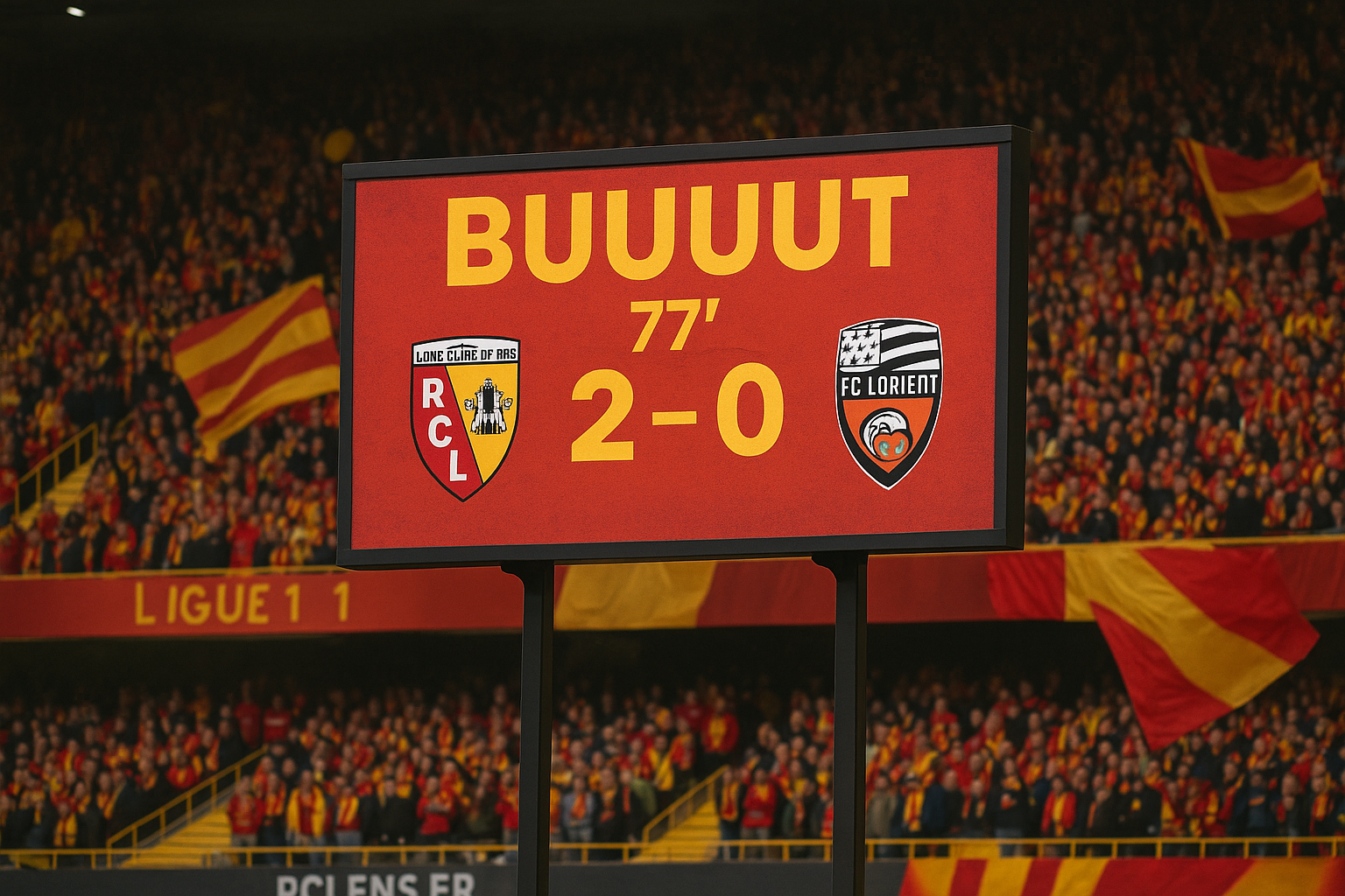 Wesley Saïd marque le but du 2-0 pour Lens face à Lorient